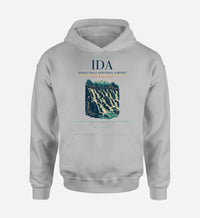 Thumbnail for Idaho Falls Regional Airport (IDA) design on light gray hoodie single-side print