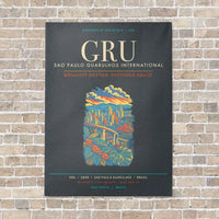 Thumbnail for Sao Paulo Guarulhos International Airport GRU - Canvas Framed - Gray