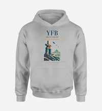 Thumbnail for Iqaluit Airport (YFB) design on light gray hoodie single-side print