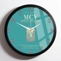Thumbnail for Sunshine Coast Airport MCY Wall-Clock Framed - Turquoise
