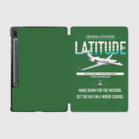 Thumbnail for Cessna Citation Latitude design on green samsung tablet tablet case