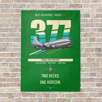 Thumbnail for Boeing 377 Stratocruiser vertical canvas print - no frame - green background