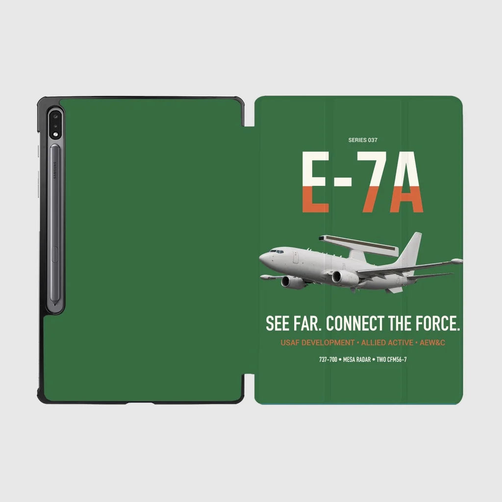 E-7A Wedgetail design on green samsung tablet tablet case