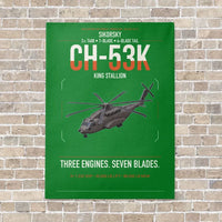 Thumbnail for Sikorsky CH-53K King Stallion vertical canvas print - no frame - green background