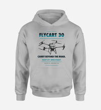 Thumbnail for DJI FlyCart 30 design on light gray hoodie single side