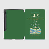 Thumbnail for Elmira Corning Regional Airport (ELM) design on green samsung tablet tablet case