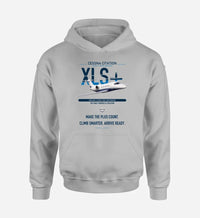 Thumbnail for Cessna Citation XLSPlus design on light gray double-side hoodie, single-side print