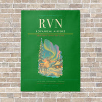 Thumbnail for Rovaniemi Airport RVN vertical canvas print - no frame - green background
