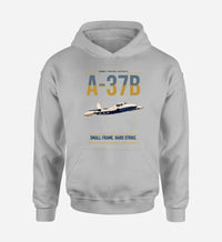 Thumbnail for A-37B Dragonfly design on light gray double-side hoodie