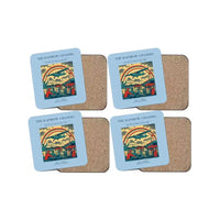 Thumbnail for The Rainbow Chasers - Designed Coasters design on light blue 4-pieces-set