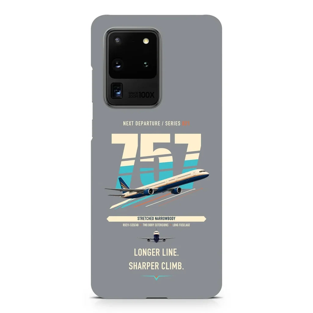 Boeing 757-300 design on samsung case - gray