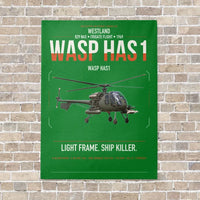 Thumbnail for Westland Wasp HAS1 vertical canvas print - no frame - green background