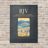 Thumbnail for Milas-Bodrum Airport BJV - Canvas No Frame - Gray