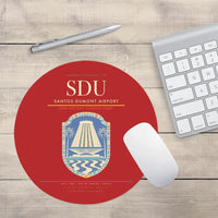 Thumbnail for Santos Dumont Airport (SDU) design on red round mouse pad
