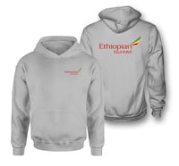 Thumbnail for Ethiopian Airlines logo on light gray double side hoodie