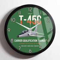 Thumbnail for T-45C Goshawk design on green framed wall clock