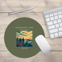 Thumbnail for VINTAGE G4519 - The Returning Crew - Designed Mouse Pads design on greenarmy round