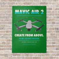 Thumbnail for DJI Mavic Air 2 vertical canvas print - no frame - green background
