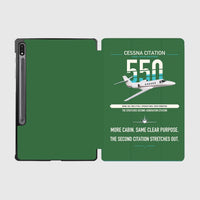 Thumbnail for Cessna Citation 550 - Citation II design on green samsung tablet tablet case