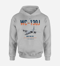 Thumbnail for WC-130J Hurricane Hunter design on light gray double-side hoodie, single-side print