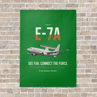 Thumbnail for E-7A Wedgetail vertical canvas print - no frame - green background