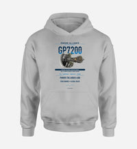 Thumbnail for GP7200 design on light gray hoodie single side