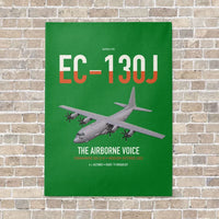 Thumbnail for EC-130J Commando Solo III vertical canvas print - no frame - green background