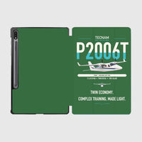 Thumbnail for Tecnam P2006T design on green samsung tablet tablet case