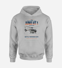 Thumbnail for Airbus H135 Juno HT1 design on light gray double-side hoodie, single-side print