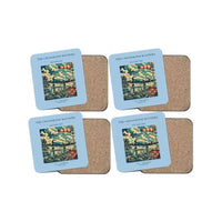 Thumbnail for The Crosswind Masters - Designed Coasters design on light blue 4-pieces-set