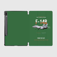 Thumbnail for F-14B Tomcat Power The Fleet design on green samsung tablet tablet case