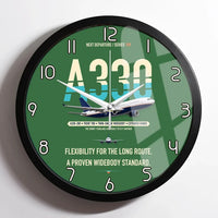 Thumbnail for Airbus A330-200 design on green framed wall clock