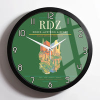 Thumbnail for Rodez–Aveyron Airport (RDZ) design on green framed wall clock