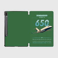 Thumbnail for Bombardier Challenger 650 design on green samsung tablet tablet case