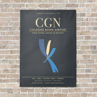 Thumbnail for Cologne Bonn Airport CGN - Canvas Framed - Gray