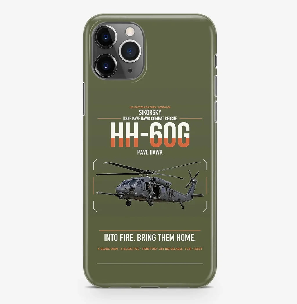 Sikorsky HH-60G Pave Hawk design on green army magsafe iphone case, for iPhone Pro Max