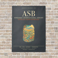 Thumbnail for Ashgabat International Airport ASB - Canvas Framed - Gray