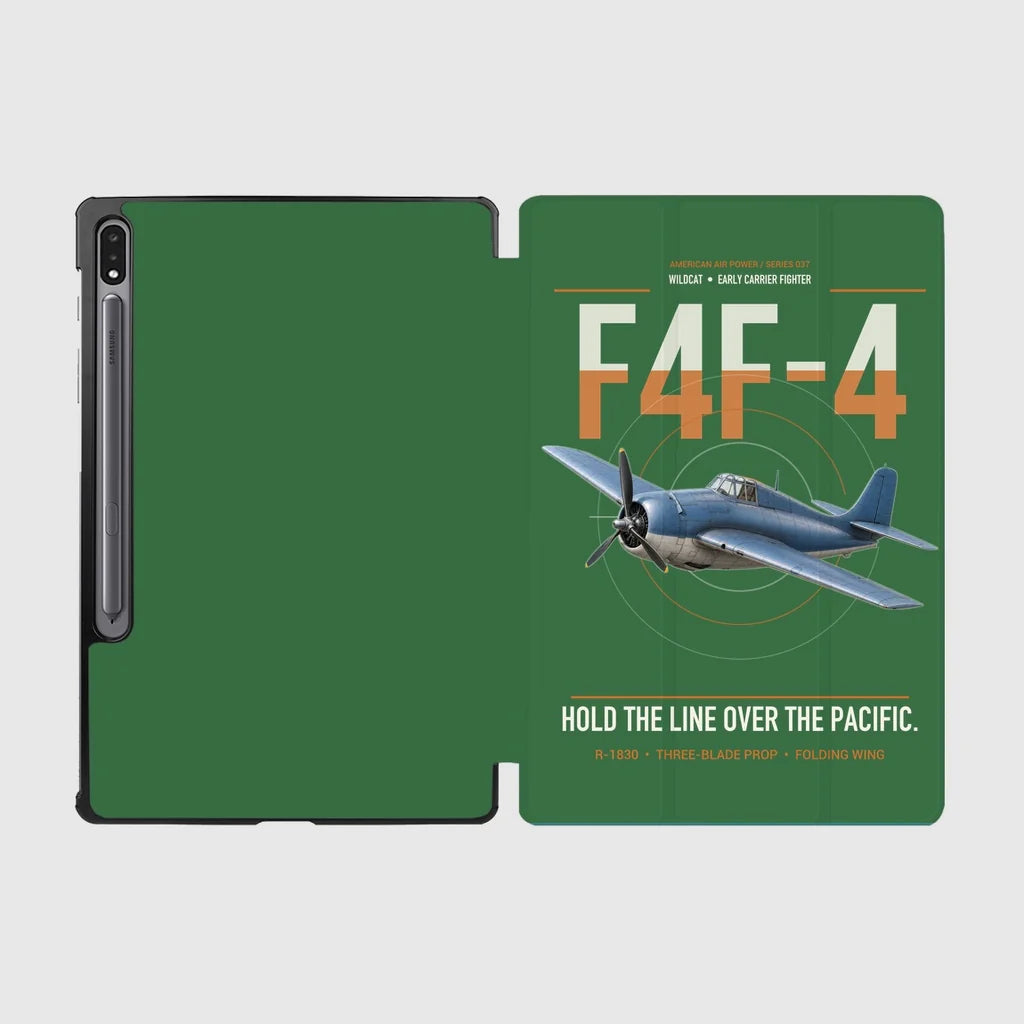 F4F-4 Wildcat design on green samsung tablet tablet case