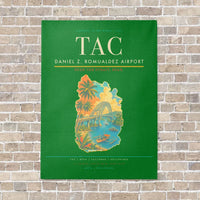 Thumbnail for Daniel Z. Romualdez Airport TAC vertical canvas print - no frame - green background