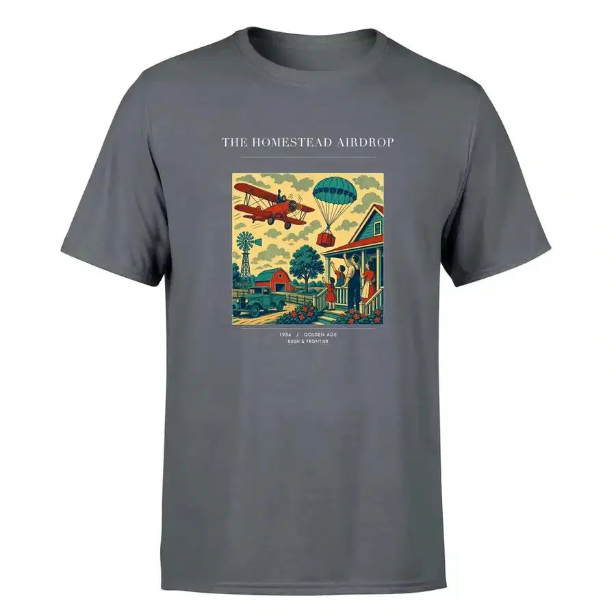VINTAGE G4199 - The Homestead Airdrop - Premium T-Shirt design on gray premium t shirt