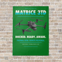 Thumbnail for DJI Matrice 3TD vertical canvas print - no frame - green background