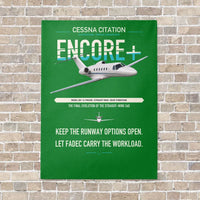 Thumbnail for Cessna Citation Encore+ vertical canvas print - no frame - green background