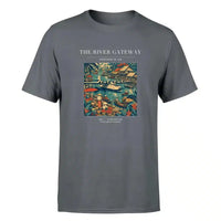 Thumbnail for VINTAGE G4066 - The River Gateway - Premium T-Shirt design on gray premium t shirt