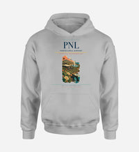 Thumbnail for Pantelleria Airport (PNL) design on light gray hoodie single-side print