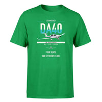 Thumbnail for Diamond DA40 design on green t-shirt, single-side print