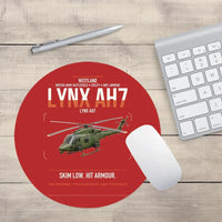 Thumbnail for Westland Lynx AH7 design on red round mouse pad