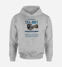 Thumbnail for CF6-80E1 design on light gray hoodie single side