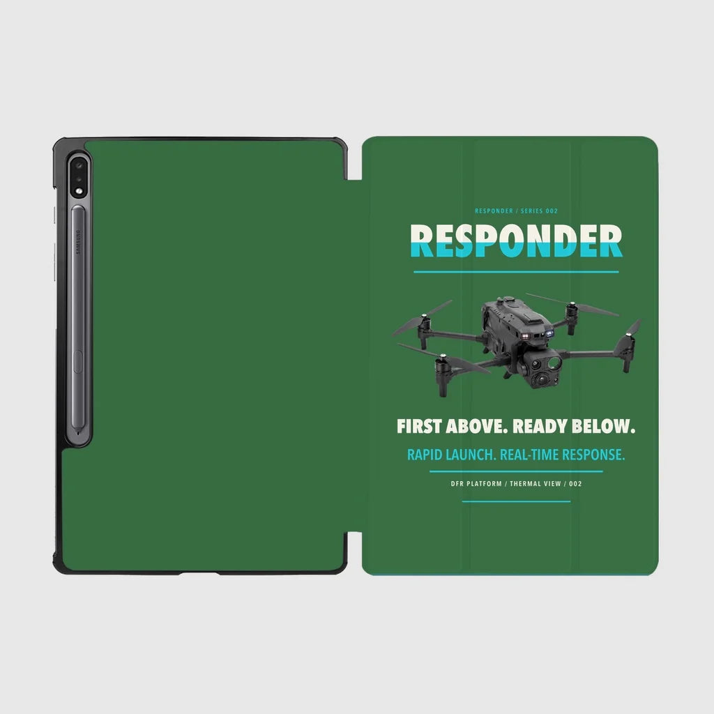 BRINC Responder design on green samsung tablet tablet case
