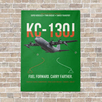 Thumbnail for KC-130J SUPER HERCULES vertical canvas print - no frame - green background