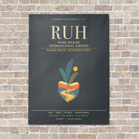 Thumbnail for King Khalid International Airport RUH - Canvas Framed - Gray